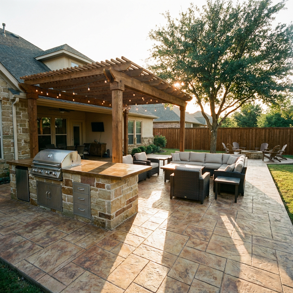 Patio installation in Fort Worth